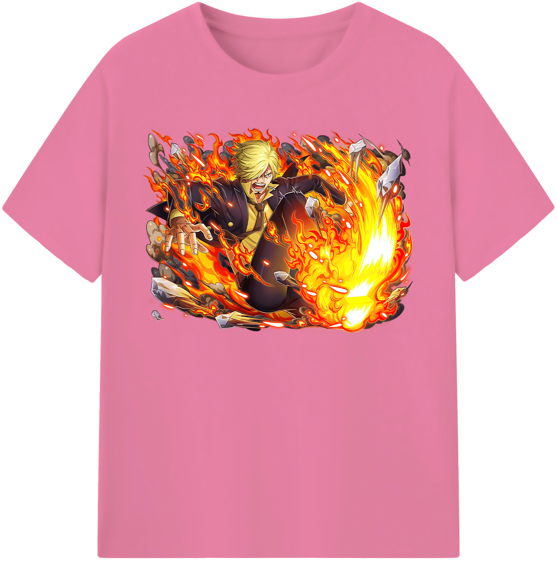 ワンピース サンジ ONE PIECE Sanji 綿100％半袖Tシャツ（フロントプリント）